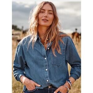 Women's J.Jill Denim Button Shirt, Medium